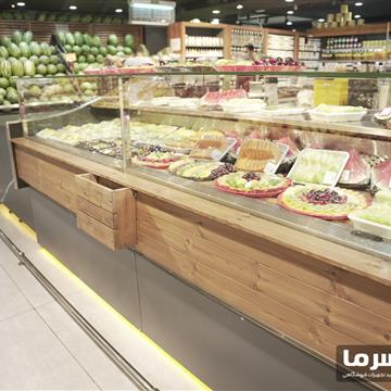 یخچال ویترینی طرح جزیره