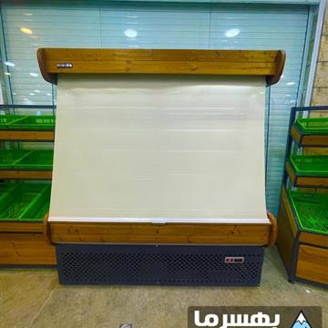 یخچال پرده هوا ایستاده موتور سرخود با کاور شب