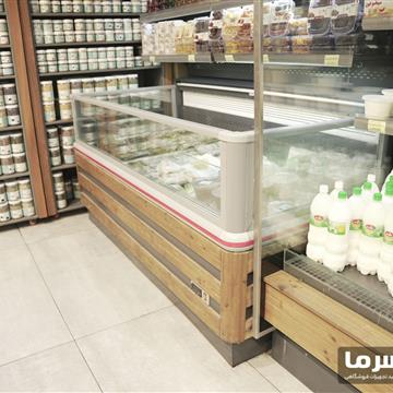 فریزر پرده هوا خوابیده یک‌طرفه