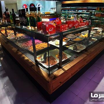 یخچال ویترین یخچال ویترینی طرح جزیره