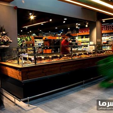 یخچال ویترین یخچال ویترینی طرح جزیره