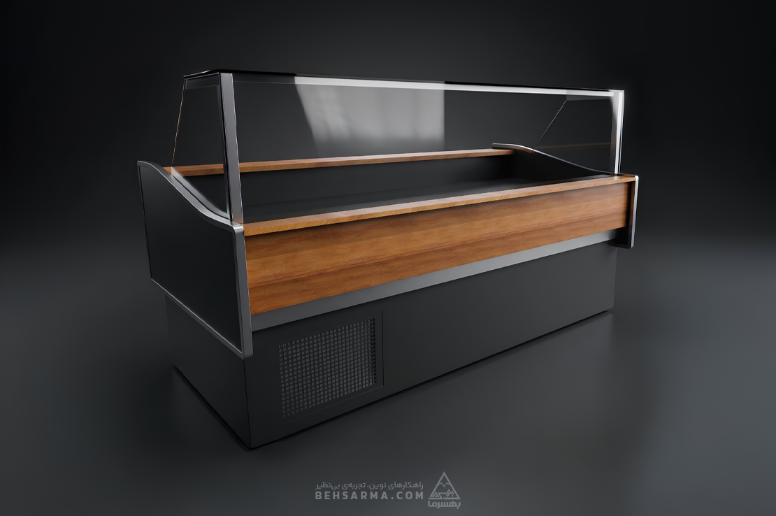 Vertical glass-door display refrigerator