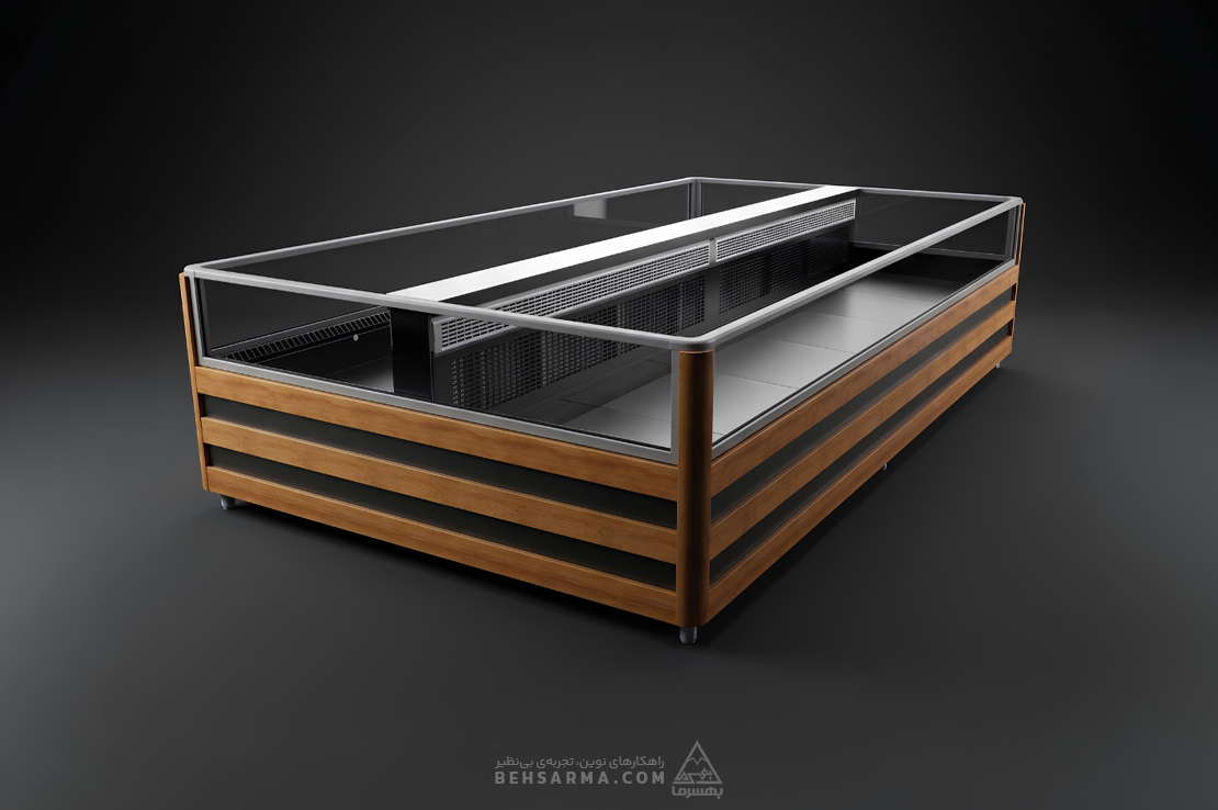 Double-sided horizontal multideck refrigerator