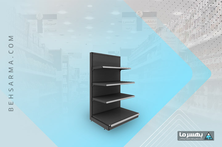 Single-sided gondola shelving BSS158-52
