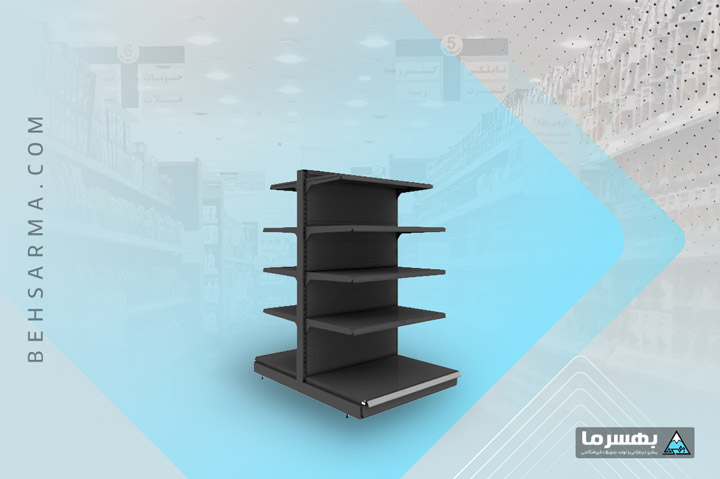 Double-sided gondola shelving BDS158-52