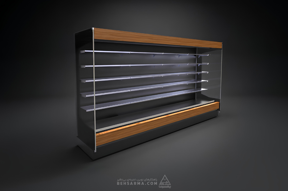 Open multideck refrigerator