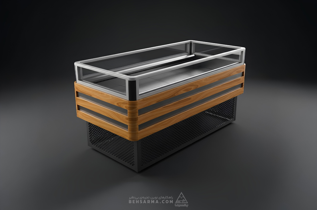 Horizontal multideck refrigerator