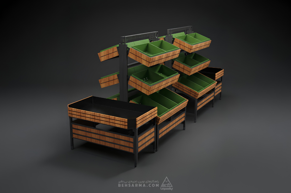 Fruit and vegetable retail display stand