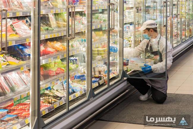 رعایت اصول بهداشتی در یخچال فروشگاهی