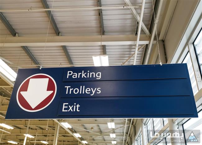 استفاده از علائم واضح و خوانا برای هدایت مشتریان در سوپرمارکت