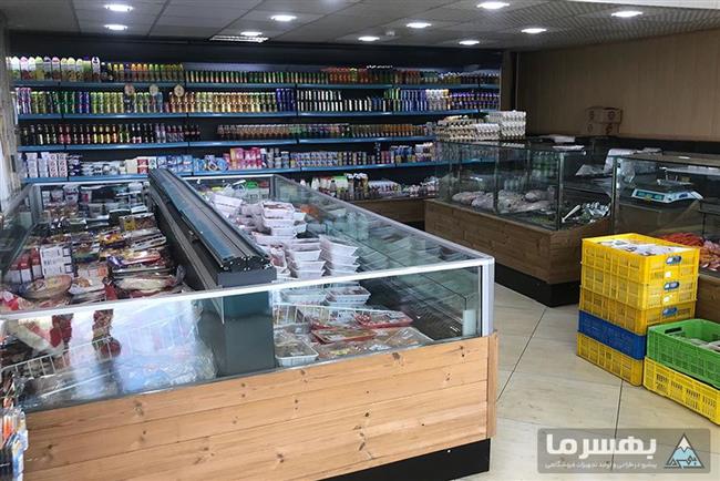 یخچال فروشگاهی خوابیده پرده هوا