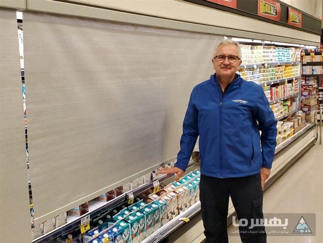 نصب و استفاده کاور پرده شب در یخچال پرده هوا