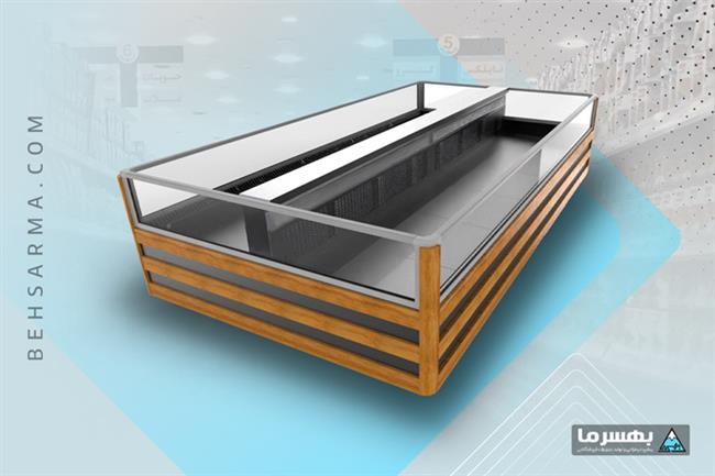 یخچال پرده هوا خوابیده دوطرفه