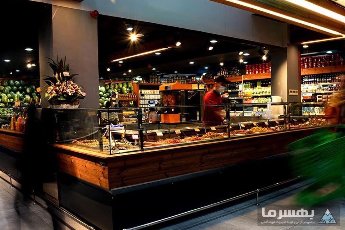 یخچال ویترینی طرح جزیره