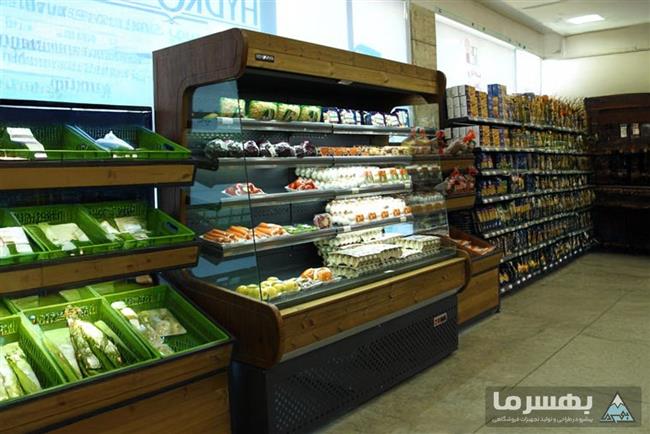 یخچال فروشگاهی طرح چوب