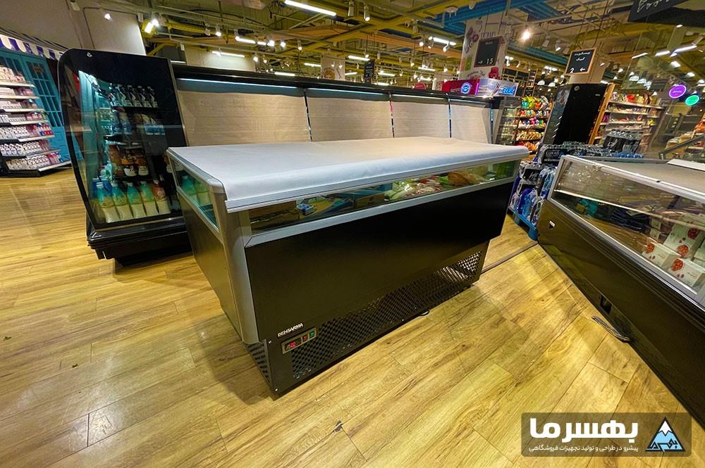فریزر فروشگاهی بهسرما با کاور شب